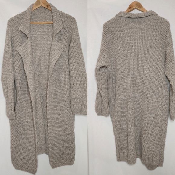 Pendleton Sweaters - Pendleton EMERY CARDIGAN Coatigan Longline Tan Mix Beige Neutral wool‎ alpaca L
